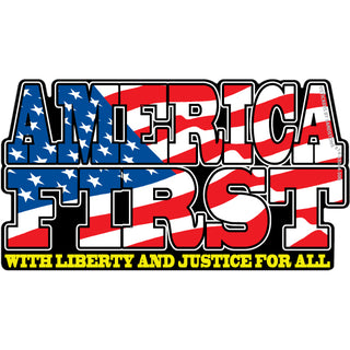 Novelty   America First Sticker