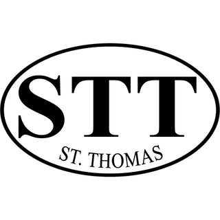 St Thomas STT Euro Oval Sticker