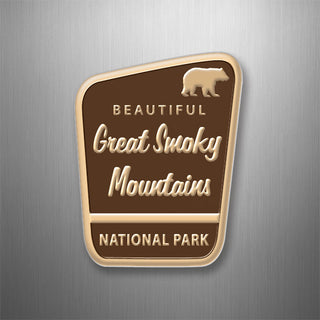 Great Smoky Mountains   Brown Angled Park Sign 3D Magnet
