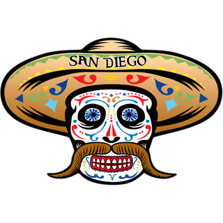 San Diego   Fu Man Chu Sugar Skul Sticker