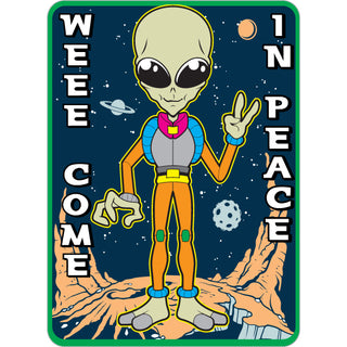 OK4 Weee Come in Peace Sticker