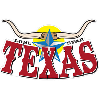 Texas   Longhorn Curving Sticker