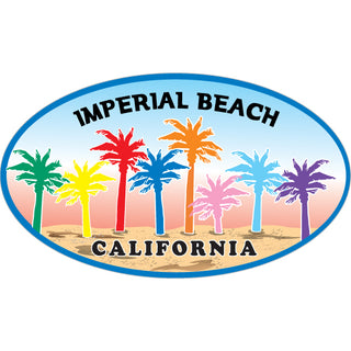 Imperial Beach  California   8 Color Palms Sand Sticker