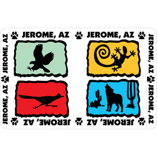 Jerome  AZ Desert Animals Silhouettes Sticker