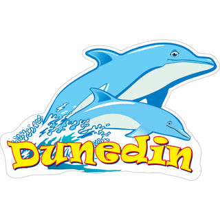 Dunedin  FL Two Dolphins Sticker