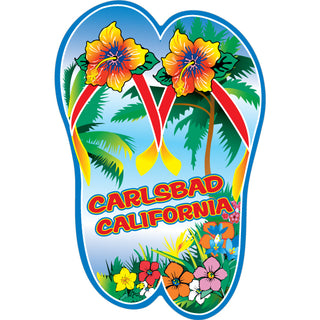 Carlsbad  CA   Flower Flip Flops Sticker