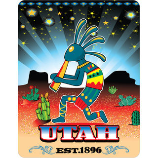 Utah   Kokopelli Night Desert Scene Sticker