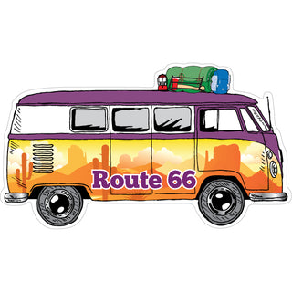 Route 66   Desert Mountain Bus Side View Sticker