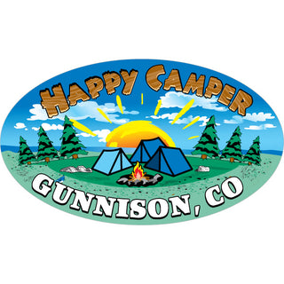 Gunnison Co Happy Camper Sticker