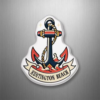 Huntington Beach   Anchor Tattoo red white blue 3D Magnet