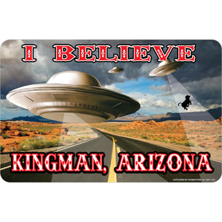Kingman Arizona Flying Saucer Photo I Believe Sticker