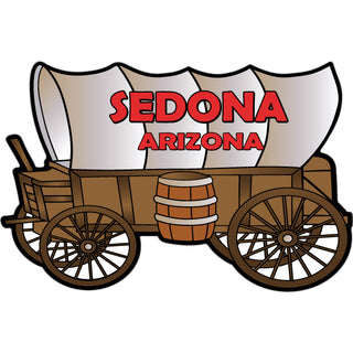 Sedona  Arizona   Covered Wagon Sticker