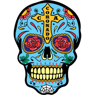 Coronado  CA Blue Sugar Skull (46151) Sticker