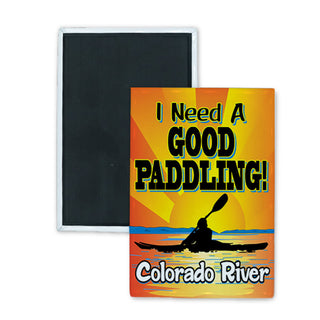 Colorado River I Need a Good Paddling (00499) Rectangle Badge Magnet