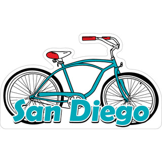 San Diego   Blue Beach Cruiser Sticker