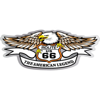 Route 66   Eagle Holding Shield Sticker