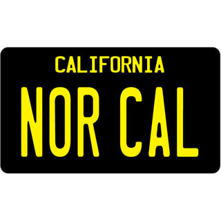 Nor Cal   Black License Plate Sticker
