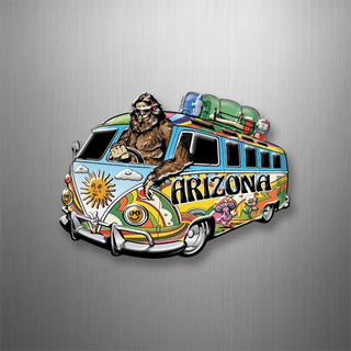 ARIZONA BIG FOOT HIPPIE VAN BUS 3D Magnet