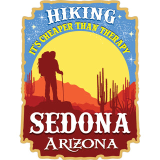SEDONA HIKING CHEAPER THAN THERAPY Sticker