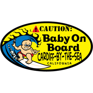 Cardiff by the Sea Baby on Board Sticker