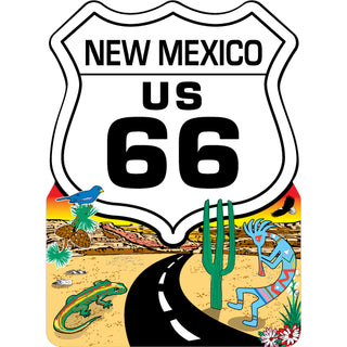 New Mexico   Desert Road Route 66 Shield Sticker