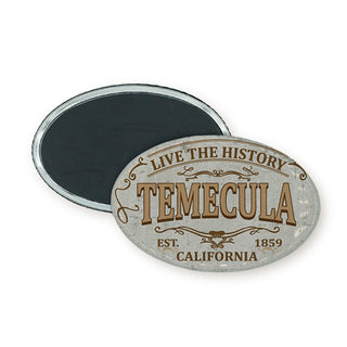 Temecula  California   Antique Style Oval Oval Badge Magnet