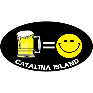 Catalina Island Beer=Happy Face Sticker