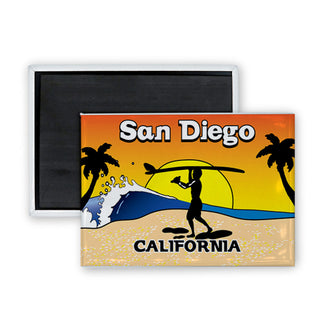 San Diego  California   Endless Summer Oval Rectangle Badge Magnet