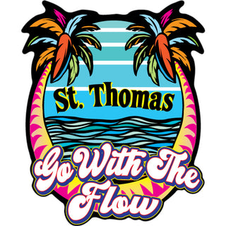 St. Thomas Go With The Flow Sticker