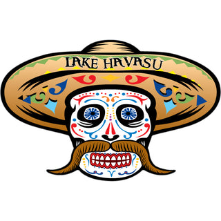 Lake Havasu   Fu Man Chu Sugar Skull Sticker