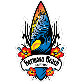 OK4 Hermosa Beach  CA Tribal Surfboard Sticker