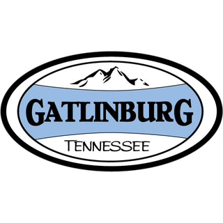 Gatlinburg TN Blue Mountain Oval Sticker