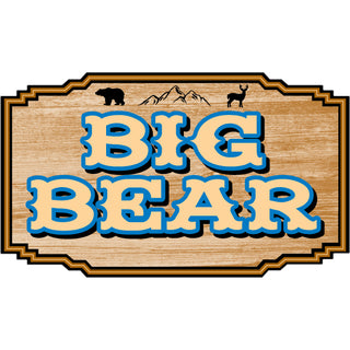 Big Bear   Wood Mountain Icons Sign Sticker