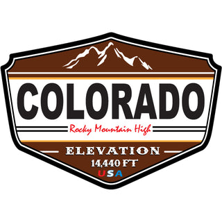 OK4 Colorado Brown Shield Elevation 14400 Sticker