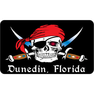 Dunedin  FL Skull and Cross Swords Sticker