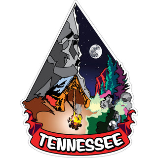 OK4 Tennessee Abstract Camping (00317) Sticker