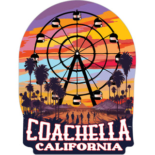 Coachella California   Ferris Wheel Sunset Sticker