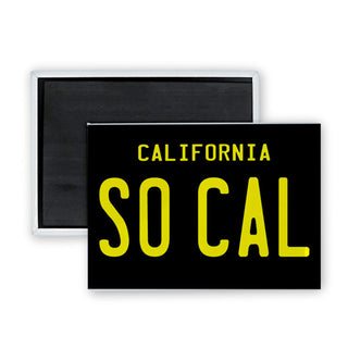 So Cal California Black License Plate (905 00905) Rectangle Badge Magnet