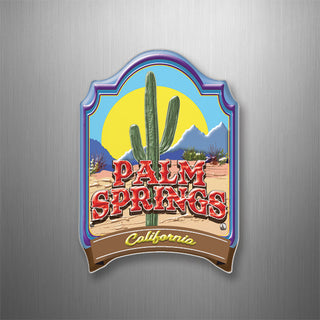 Palms Springs  California   Lone Cactus Sunset 3D Magnet
