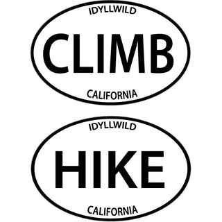 Idyllwild  California   Hike and Climb Double Euro Sticker