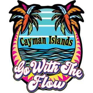 Cayman Islands B.W.I Go With The Flow Sticker