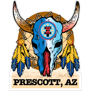 Prescott AZ Skull Dreamcatcher Sticker