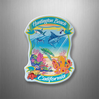 Huntington Beach  California   Underwater Sea Life 3D Magnet
