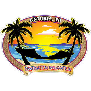 Antigua WI Destination Relaxation Hammock Sticker