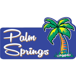 Palm Springs   Palm Tree Purple Background Sticker