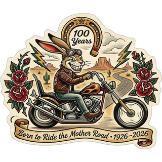 BORN TO RIDE RABBIT CENTENNIAL Sticker