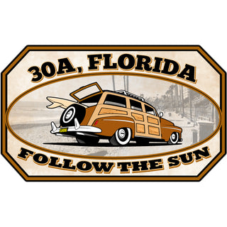OK4 30A Woody Follow The Sun Sticker