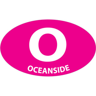 Oceanside PINK EURO Sticker
