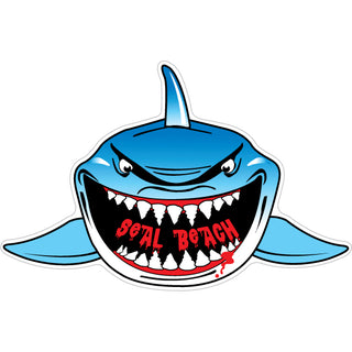 Seal Beach   Shark Front View Sticker