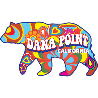 OK4 Dana Point California Hippie Bear Sticker